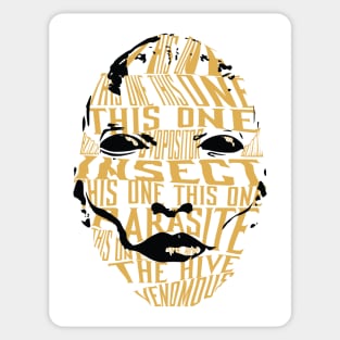 D'Vorah text portrait Sticker